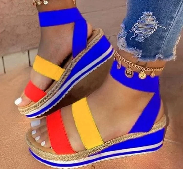 2021 New Arrival Women Open Toe Slip-On Platform Casual Thread Sandals Thick Bottom Wedge Heel Sandals, Red,black,green,rainbow
2021 New Arrival Women Open Toe Slip-On Platform Casual Thread Sandals Thick Bottom Wedge Heel Sandals, Red,black,green,rainbow