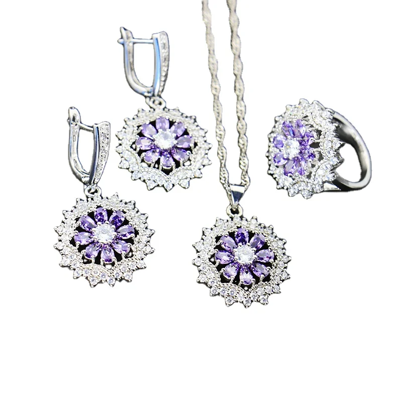Bridal Jewelry Dainty Women Girls Personalised Logo Charm natural tourmaline diamond jewelry set for women party wedding gift, Rhodium color
Bridal Jewelry Dainty Women Girls Personalised Logo Charm natural tourmaline diamond jewelry set for women party wedding gift, Rhodium color