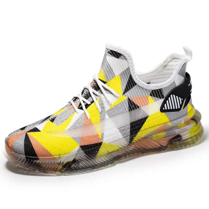 2020 transparent crystal casual running shoes fashion mens sneakers, Grey/yellow
2020 transparent crystal casual running shoes fashion mens sneakers, Grey/yellow