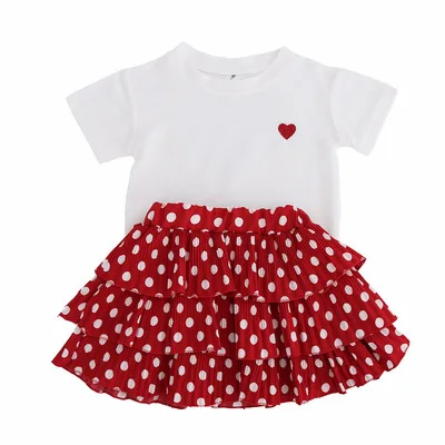 IHJ5376 summer new lil girls clothes short-sleeved t-shirt + polka dot short skirt two-piece set kid clothing
IHJ5376 summer new lil girls clothes short-sleeved t-shirt + polka dot short skirt two-piece set kid clothing