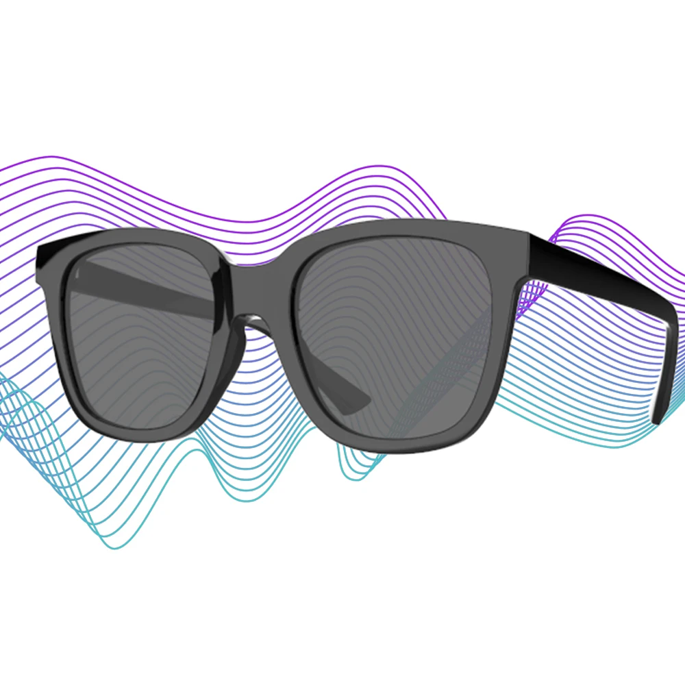 Intelligent flexible liquid crystal audio dimming BLE stepless color change eye protection polarized LCD sunglasses, Black
Intelligent flexible liquid crystal audio dimming BLE stepless color change eye protection polarized LCD sunglasses, Black