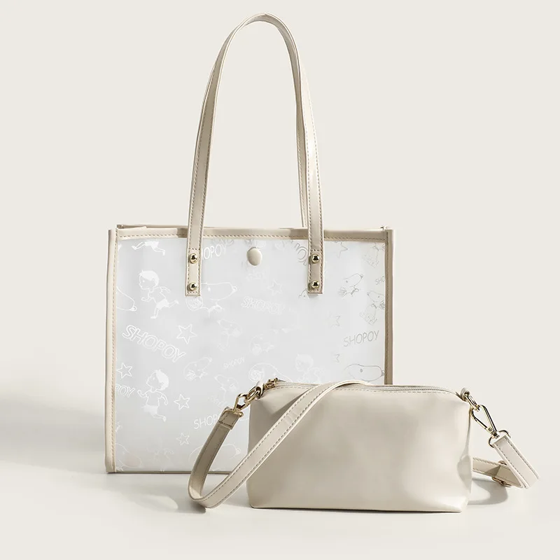 Clear PVC Women Handbags Fashion Graffiti Tote Beach Bag Ladies Shoulder Bag Transparent Wholesale, White
Clear PVC Women Handbags Fashion Graffiti Tote Beach Bag Ladies Shoulder Bag Transparent Wholesale, White