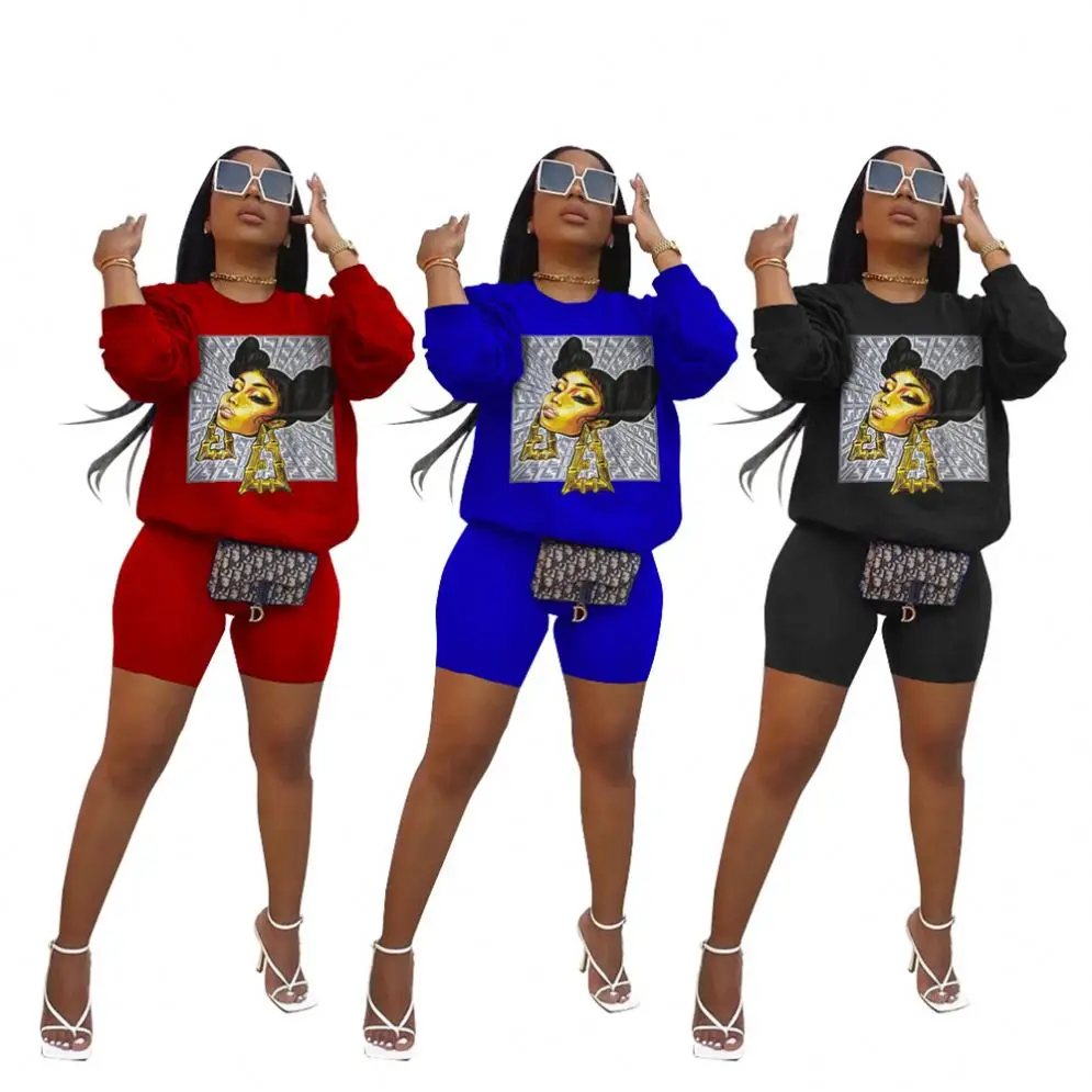 2020 Fashion fall leisure printed long sleeve hoodies short legging jogger outfits women two piece set
2020 Fashion fall leisure printed long sleeve hoodies short legging jogger outfits women two piece set