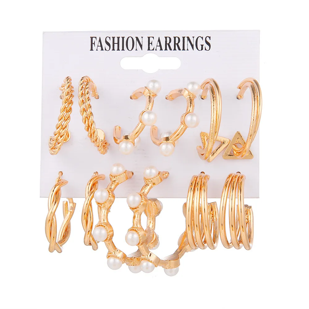 Hot European and American popular earring geometric gold plate tassel earring jewelry set for women, As picture
Hot European and American popular earring geometric gold plate tassel earring jewelry set for women, As picture