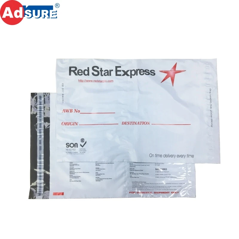 China Manufacturer of Wholesale Factory Custom Poly Mailers Shipping Bags Envelopes Plastic Courier Bag with Pocket