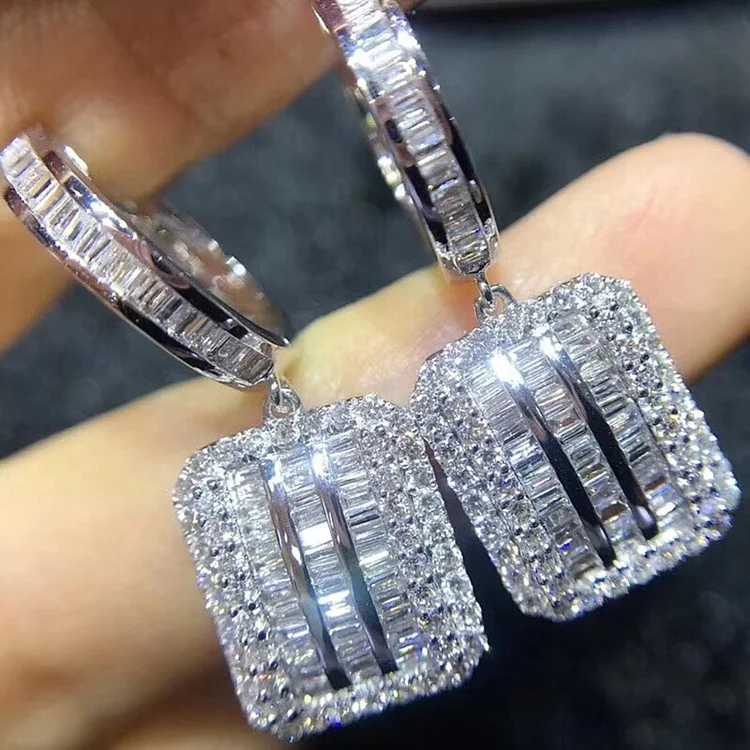 Diamond Dangle Earring Jewelry Luxury Party Wedding Drop Earrings for Women Bridal Gift
Diamond Dangle Earring Jewelry Luxury Party Wedding Drop Earrings for Women Bridal Gift