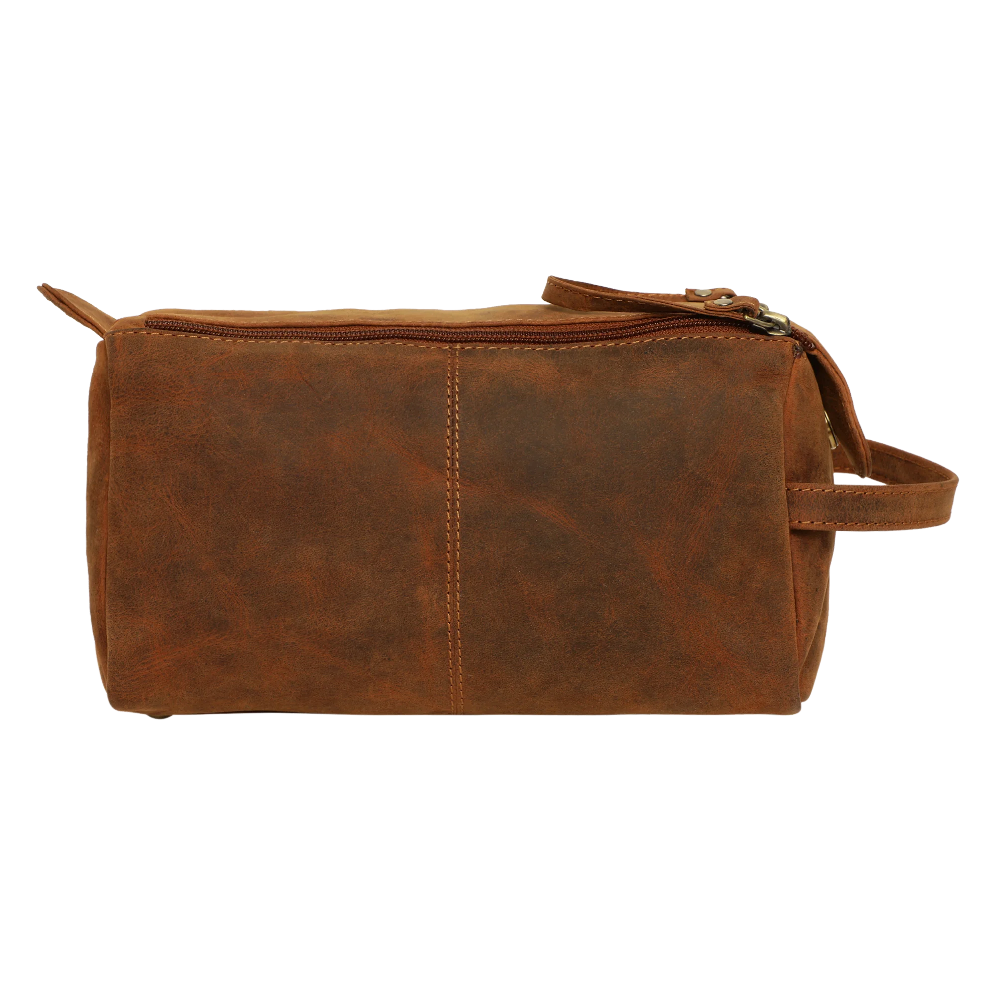 Buffalo Genuine Leather Toiletry Bag Hunter Dopp Kit Shaving and Grooming Kit for Travel Gift for Men Women (Brown)