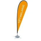 RTS Shop 14ft 4m single double sided outdoor banner custom beach teradrop flags pole with cross base stand
