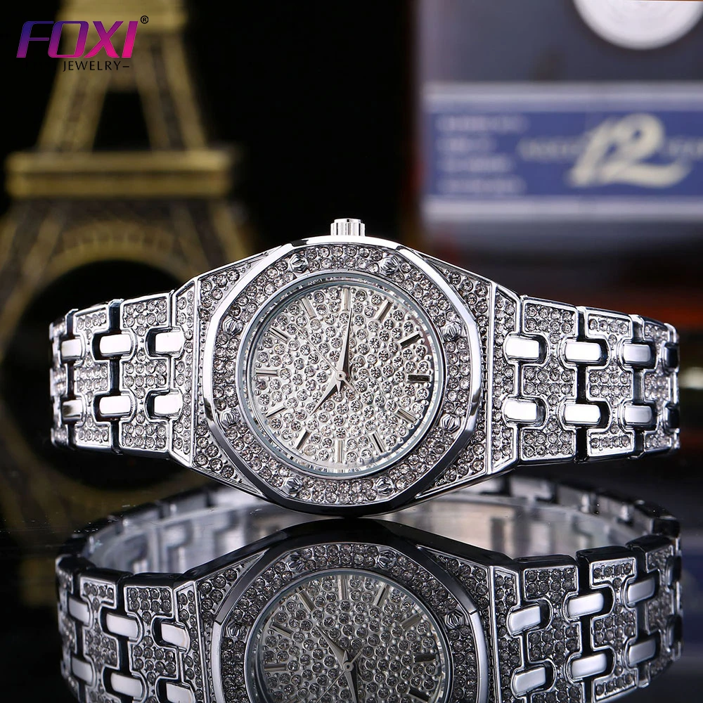 A wholesale Iced Out diamond watch women's stainless steel waterproof Quartz Watches Jewelry Set
A wholesale Iced Out diamond watch women's stainless steel waterproof Quartz Watches Jewelry Set