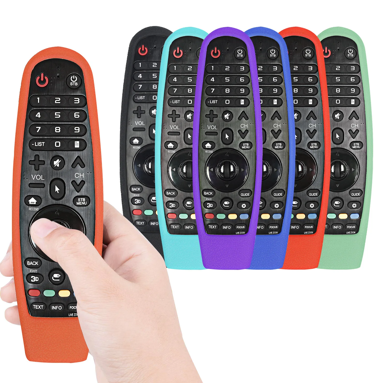 Suitable for lg smart TV remote control protective sleeve AN-MR600 AN-MR650a silicone cover, Black,bule,red,green,purple
Suitable for lg smart TV remote control protective sleeve AN-MR600 AN-MR650a silicone cover, Black,bule,red,green,purple
