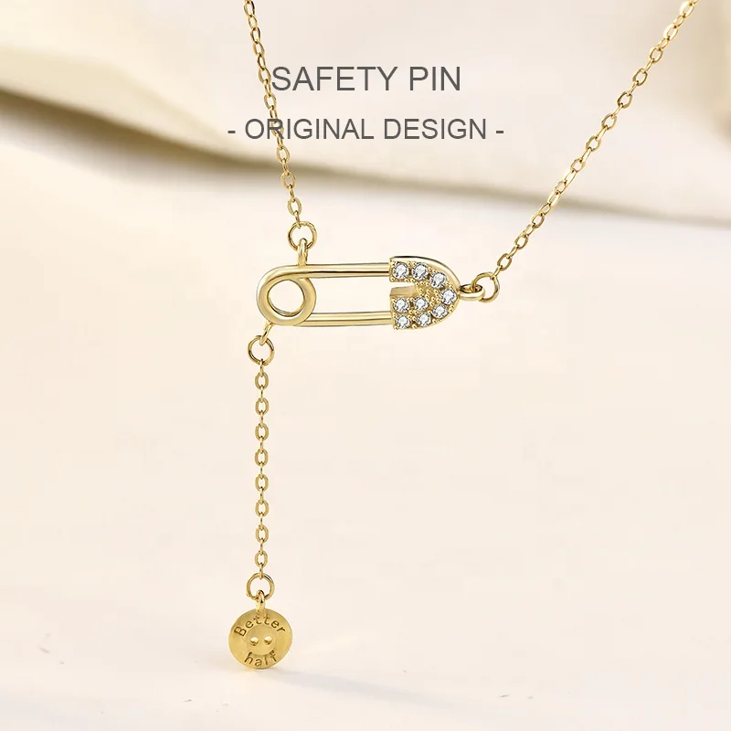 Fashion Unique Paper clip Safety pin Pendent Necklace Bling Tiny CZ Punk Collar Necklace Jewelry Accessoris
Fashion Unique Paper clip Safety pin Pendent Necklace Bling Tiny CZ Punk Collar Necklace Jewelry Accessoris