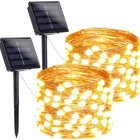 Led Lights Christmas Light Party Lights Landsign 300 LED Color Solar String Lights Garden Party Christmas Outdoor Decoration Holiday Light Fairy Solar Landscape Light