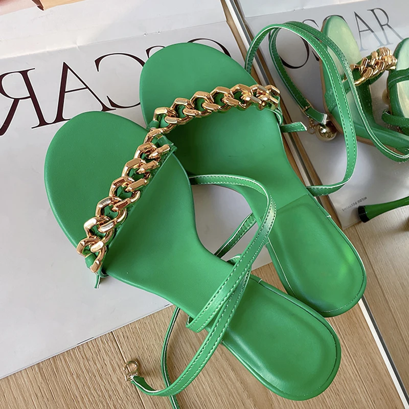Metal Chain Design Sandals Women Summer Fashion Open Toe Thin Heels Elegant Party Dress Female Buckle Strap Ladies Shoes
Metal Chain Design Sandals Women Summer Fashion Open Toe Thin Heels Elegant Party Dress Female Buckle Strap Ladies Shoes