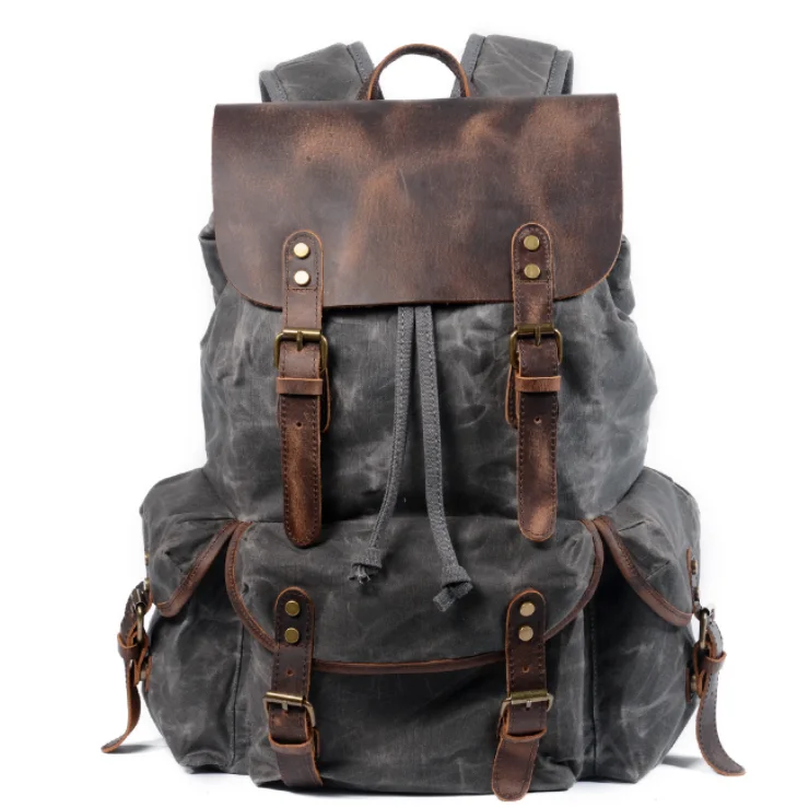 Men leather canvas waxed backpack large school bag travel rucksack Laptop backpacks, Colors
Men leather canvas waxed backpack large school bag travel rucksack Laptop backpacks, Colors