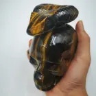 Crystal Wholesale Natural Crystals Feng Shui Stone Hand Carved Customized Tiger Eye Skull for Decorations Or Gifts