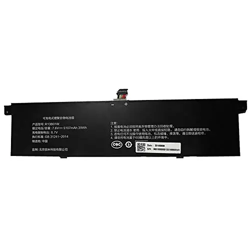 huiyuan 7.6V 39Wh 5107mAh/5230mAh OEM R13B01W R13B02W Laptop Battery Compatible with Xiaomi Mi Air 13.3" Series Tablet
huiyuan 7.6V 39Wh 5107mAh/5230mAh OEM R13B01W R13B02W Laptop Battery Compatible with Xiaomi Mi Air 13.3" Series Tablet