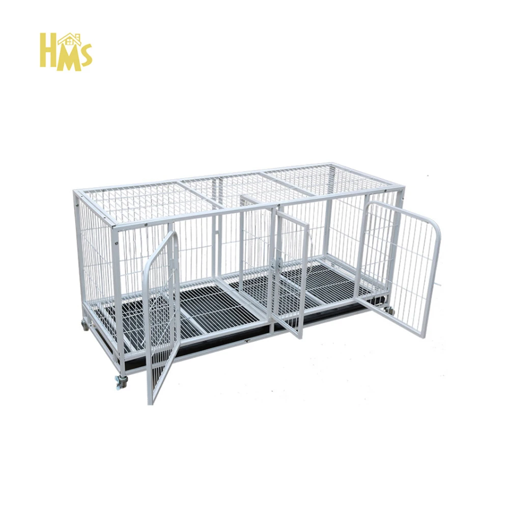 

HMS Wire Heavy Duty Crate Cold Drawing Iron Wire Powder Coated Poultry Animal Cage With Partition Metal Breeding Cages, Black pink blue