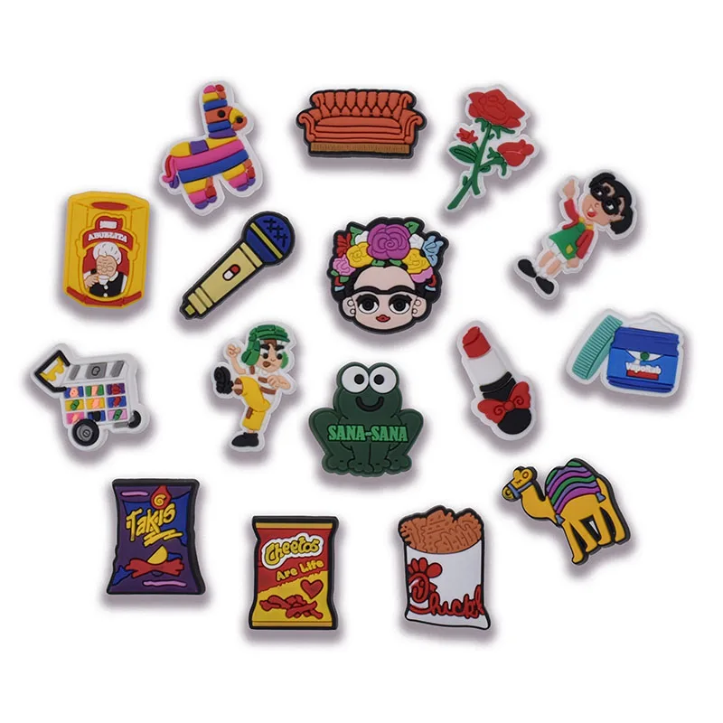 Free Shipping 16pcs New Arrival Amazon set Croc Charms Character Mexican Shoe Charms Shoe Accessories for Kids
Free Shipping 16pcs New Arrival Amazon set Croc Charms Character Mexican Shoe Charms Shoe Accessories for Kids