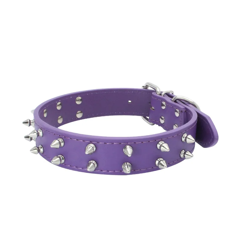 Genuine Leather double row spike rivet dog collar large dog Pu pet collar pet supplies
Genuine Leather double row spike rivet dog collar large dog Pu pet collar pet supplies