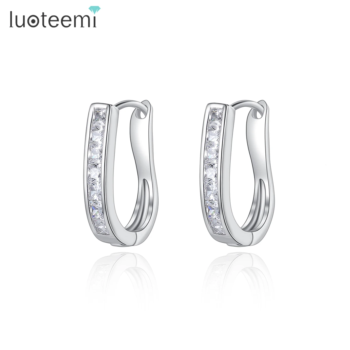 LUOTEEMI High Quality Newest Fashion Luxury Square Cubic Zirconia U Shape Ear Cuff Clip Earrings
LUOTEEMI High Quality Newest Fashion Luxury Square Cubic Zirconia U Shape Ear Cuff Clip Earrings