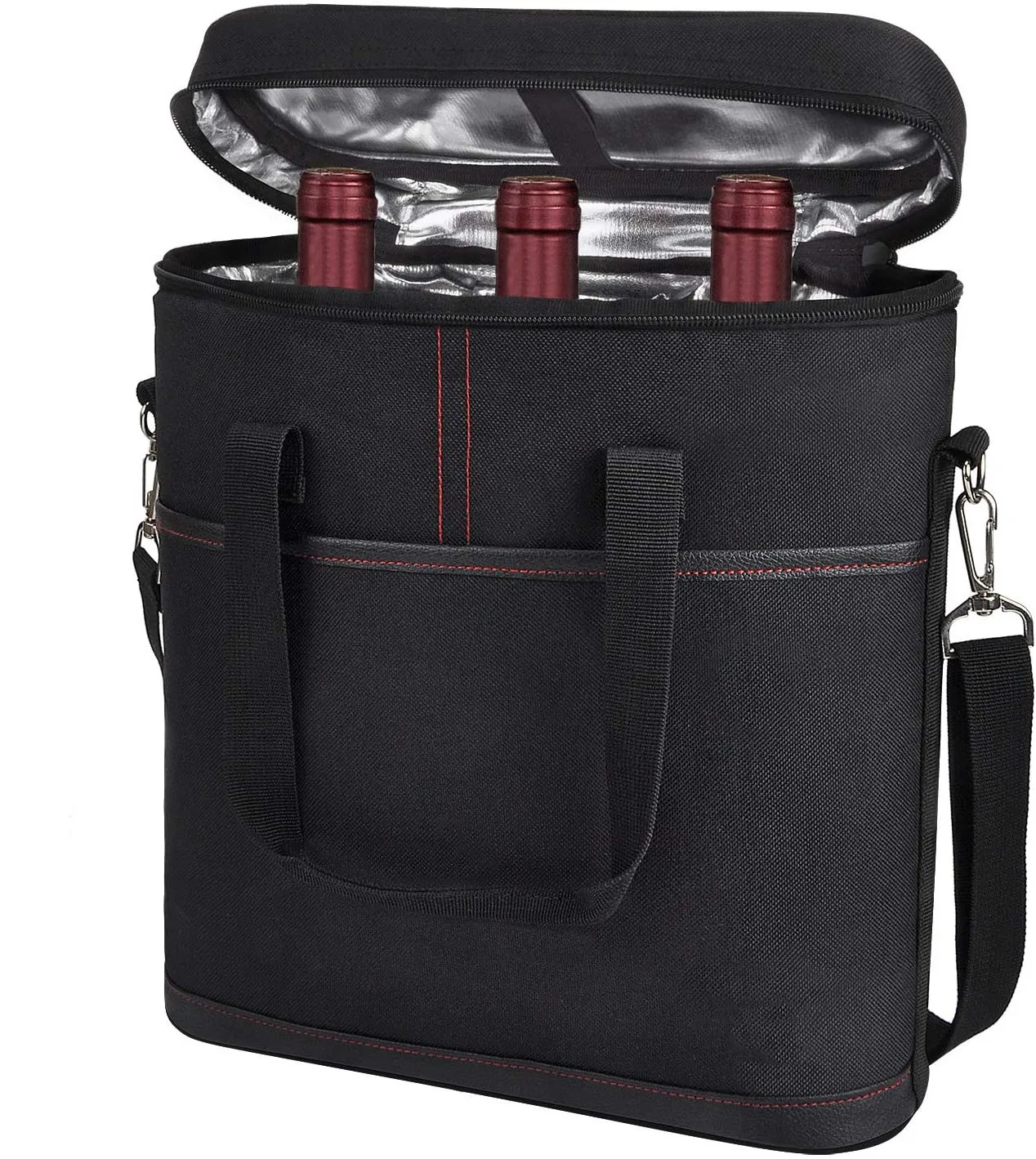 Portable Insulated Wine Tote Carrier Travel Padded 3 Bottle Wine cooler Bag, Customized color
Portable Insulated Wine Tote Carrier Travel Padded 3 Bottle Wine cooler Bag, Customized color