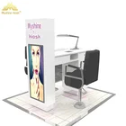 Myshine Nail Bar Display Wood Glass Furniture