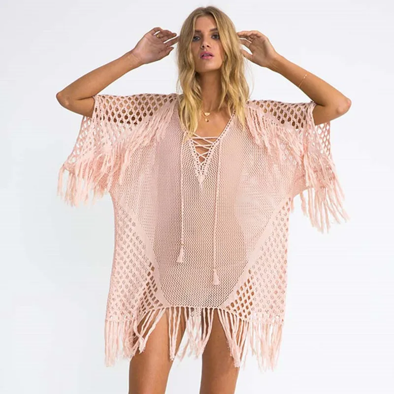Wholesale Hollow Out Strappy Half Sleeve Swimsuit One Piece V Neck Wrap Solid Beachwear Women Lace Beach Cover Up
Wholesale Hollow Out Strappy Half Sleeve Swimsuit One Piece V Neck Wrap Solid Beachwear Women Lace Beach Cover Up