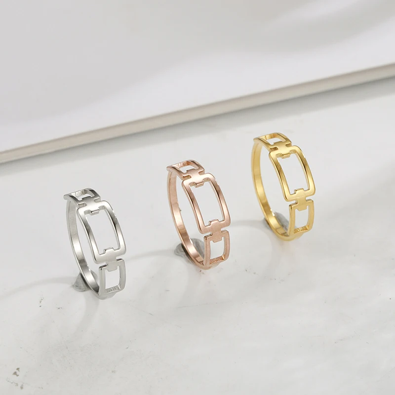 Fashion Simple Women Ring Stainless Steel Rectangle Stitching Rose Gold Color Finger Rings Women Love Jewelry Valentine's Gifts, Steel color,gold, rose gold
Fashion Simple Women Ring Stainless Steel Rectangle Stitching Rose Gold Color Finger Rings Women Love Jewelry Valentine's Gifts, Steel color,gold, rose gold