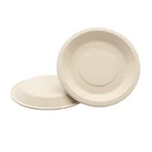 Degradable Round Disposable Bamboo Fiber Dinner Plates