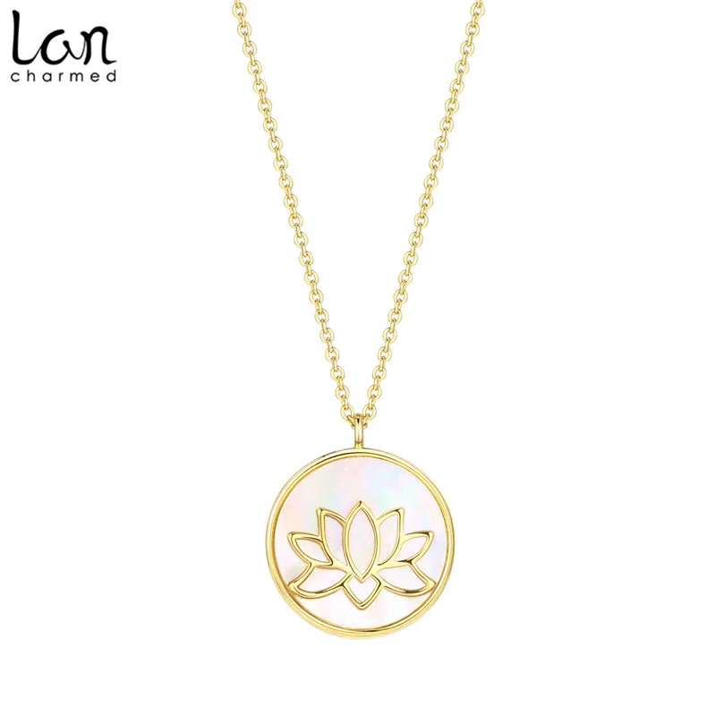 Lotus Flower Round Disc Pendant Necklace for Women Natural Mother of Pearl Shell Necklace, Gold color
Lotus Flower Round Disc Pendant Necklace for Women Natural Mother of Pearl Shell Necklace, Gold color