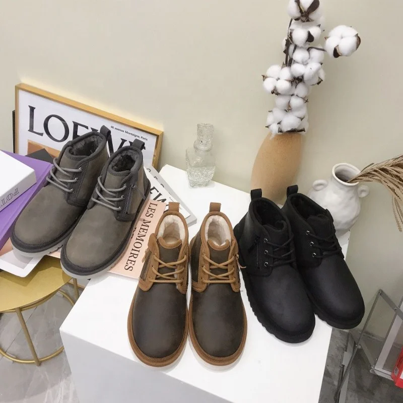 large size men Genuine Sheepskin Upper snow boots autumn winter ankle with real wool boots, Gray, brown, black
large size men Genuine Sheepskin Upper snow boots autumn winter ankle with real wool boots, Gray, brown, black