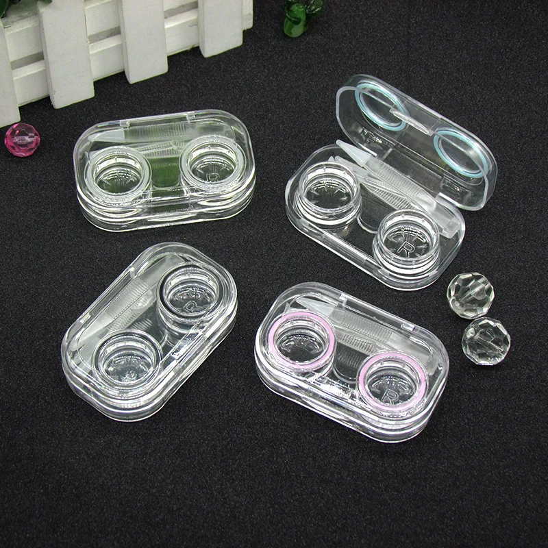 custom logo Full transparent cosmetic contact lens case cabinet with rubber circle Myopia Lens Case
custom logo Full transparent cosmetic contact lens case cabinet with rubber circle Myopia Lens Case