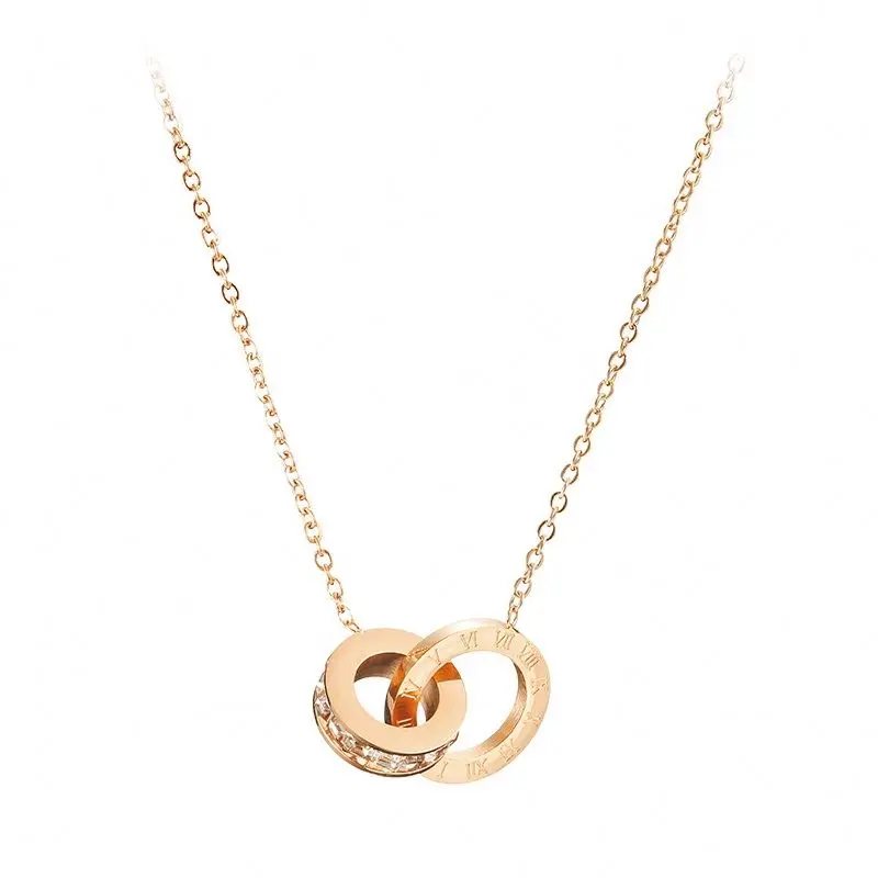 Stylish Stainless Steel Chain Zircon Roman Double Circles Dainty Zircon Fashion Necklace 2021 Trendy
Stylish Stainless Steel Chain Zircon Roman Double Circles Dainty Zircon Fashion Necklace 2021 Trendy