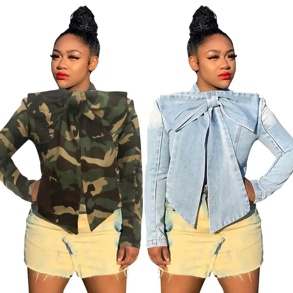 Fashion Denim Tops Bowknot High Neck Long Sleeve Thick Jeans Elegant Bow Shirt Top for Ladies Shirts and Blouses RS00185
Fashion Denim Tops Bowknot High Neck Long Sleeve Thick Jeans Elegant Bow Shirt Top for Ladies Shirts and Blouses RS00185