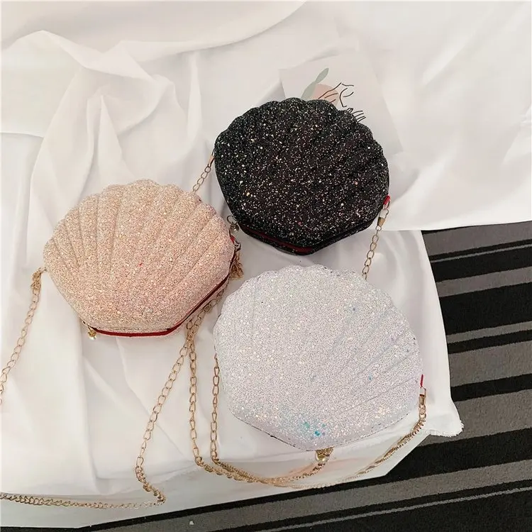 New Women Handbags Shell Bag Chain Cute Sequins Phone Money Pouch Zipper Shoulder Crossbody Bags For Ladies, Picture color
New Women Handbags Shell Bag Chain Cute Sequins Phone Money Pouch Zipper Shoulder Crossbody Bags For Ladies, Picture color