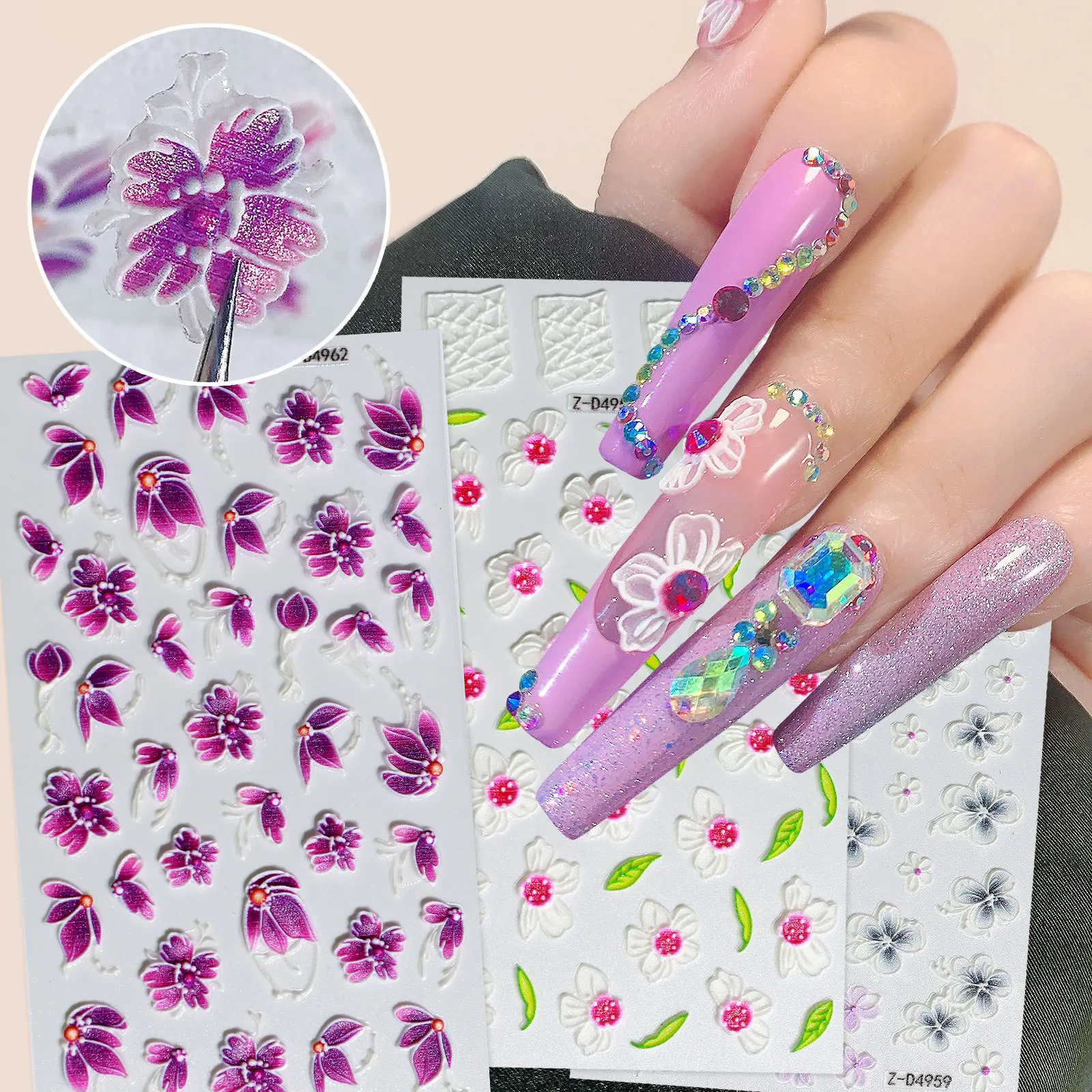 2022 Acrylic Nail Decorations Luxurious Embossed Rose Leaf Nail Decals Lace Flower 5D Nail Art Stickers
2022 Acrylic Nail Decorations Luxurious Embossed Rose Leaf Nail Decals Lace Flower 5D Nail Art Stickers