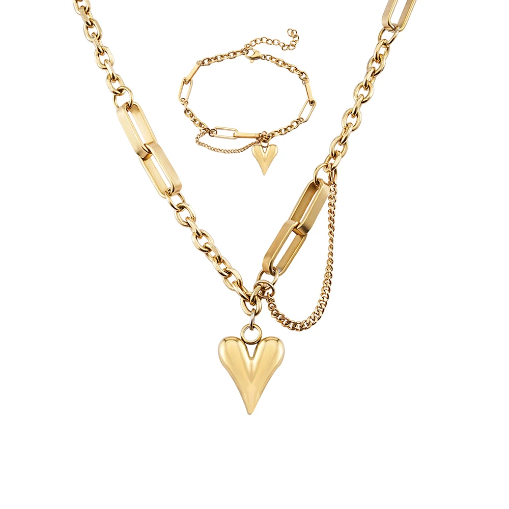 Stainless Steel PVD Gold Plated Dainty Heart Shaped Necklace Jewelry Valentines Day Gifts
Stainless Steel PVD Gold Plated Dainty Heart Shaped Necklace Jewelry Valentines Day Gifts