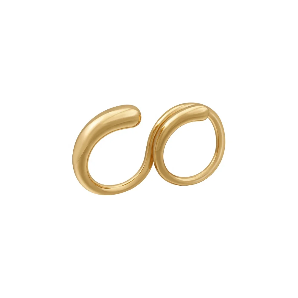 Latest 18K Gold Plated Brass Jewelry Geometric Irregular S Line Adjustable Double Finger For Women Punk Accessories Ring R234202
Latest 18K Gold Plated Brass Jewelry Geometric Irregular S Line Adjustable Double Finger For Women Punk Accessories Ring R234202