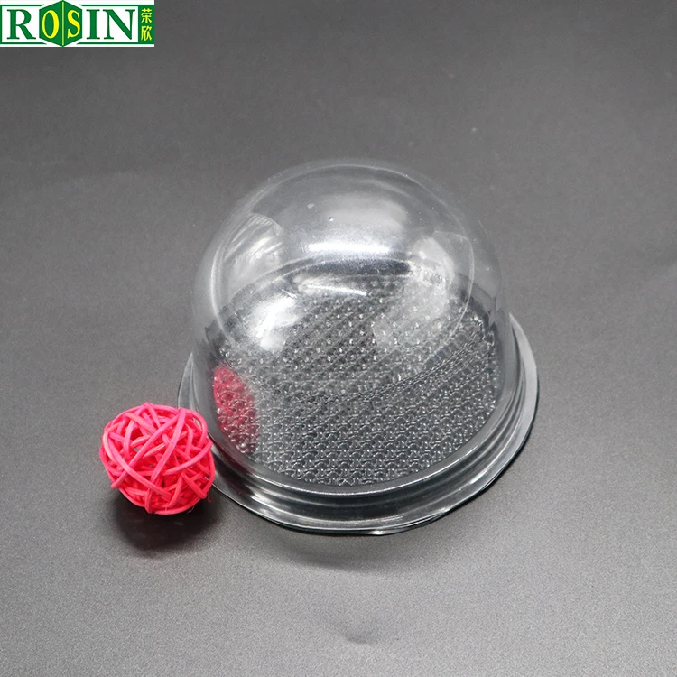 

Custom Plastic Round Cake Box With Transparent Dome Lid 4inch Disposable Bread Cheese Pastry Food Packaging Container
