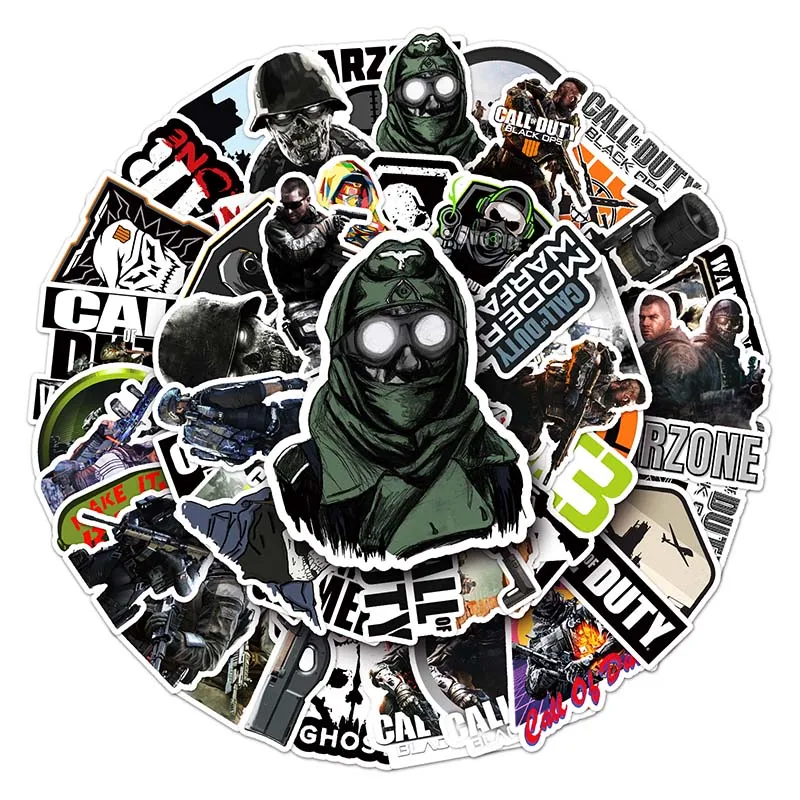 50Pcs Hot Sale Call of Duty Cartoon Vinyl Decoritve Stickers For Skateboard Laptop Luggage Custom Game Sticker
50Pcs Hot Sale Call of Duty Cartoon Vinyl Decoritve Stickers For Skateboard Laptop Luggage Custom Game Sticker