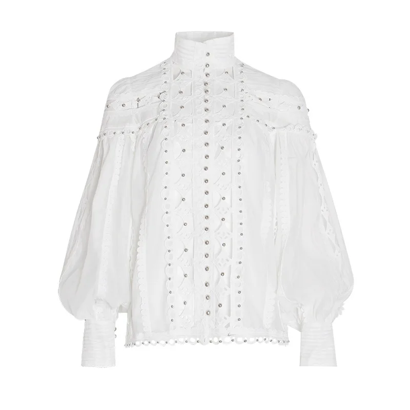 2020 spring new arrival fashionable temperament blouse women lantern sleeve stand collar hollowed-out sexy women blouse shirt
2020 spring new arrival fashionable temperament blouse women lantern sleeve stand collar hollowed-out sexy women blouse shirt