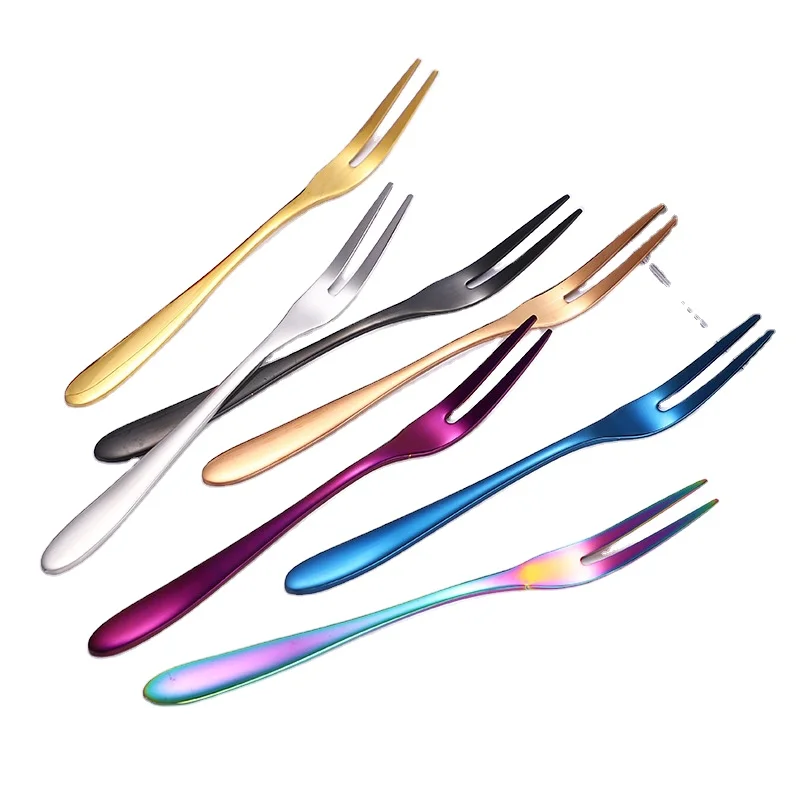 Eco Friendly Cheap Price Metal Fork Dessert Moon Cake Fork Fruit Fork, Silver/gold/rose gold/rainbow/black/blue/purple
Eco Friendly Cheap Price Metal Fork Dessert Moon Cake Fork Fruit Fork, Silver/gold/rose gold/rainbow/black/blue/purple