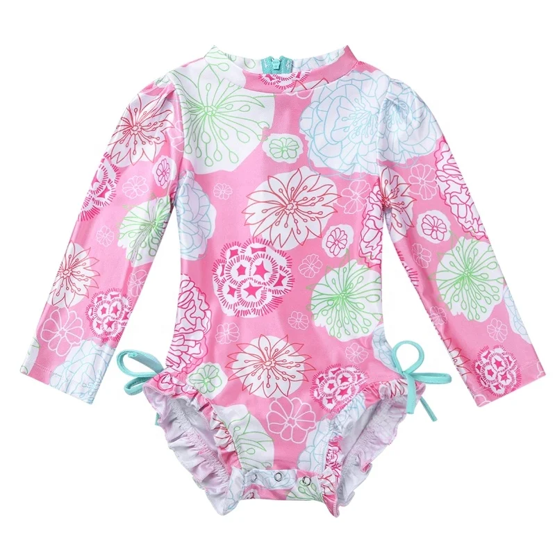 Infant Baby Girls One-piece Long Sleeves Floral Printed Back Zipper with Ruffled Butt Swimsuit Swimwear
Infant Baby Girls One-piece Long Sleeves Floral Printed Back Zipper with Ruffled Butt Swimsuit Swimwear