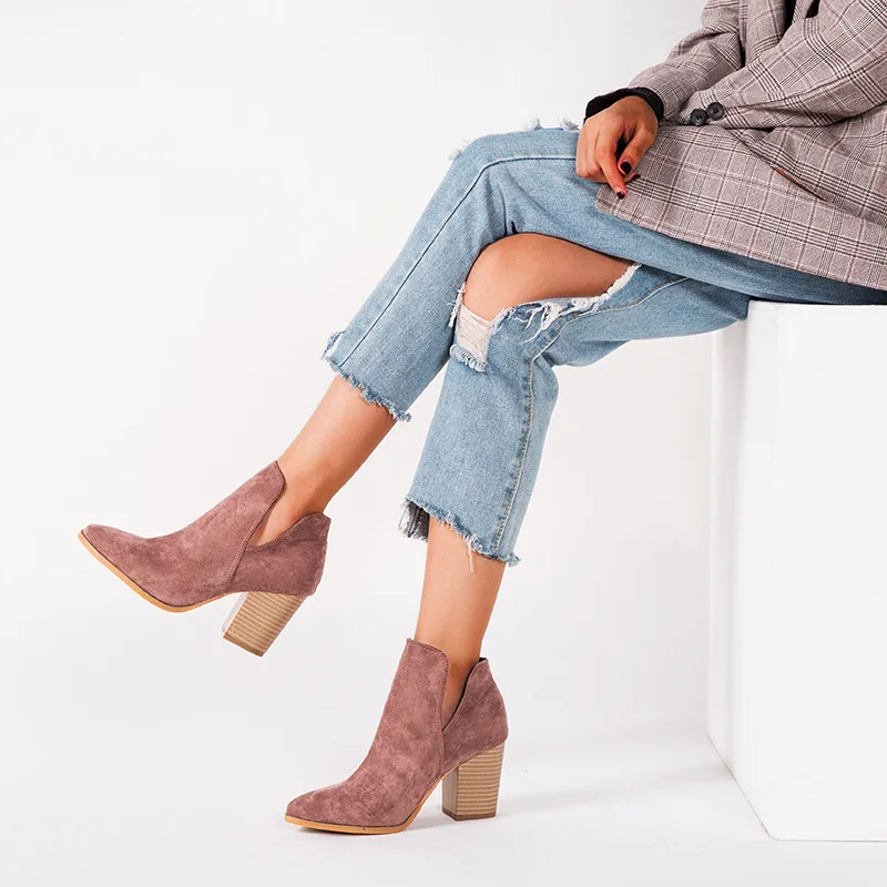 women shoes ankle boots for women ladies boots shoes woman winter Solid color pointed sleeve
women shoes ankle boots for women ladies boots shoes woman winter Solid color pointed sleeve