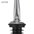 EFINE Stainless Steel Liquor Bottle Pourer Clear Spout Wine Stopper for Bar Accessories