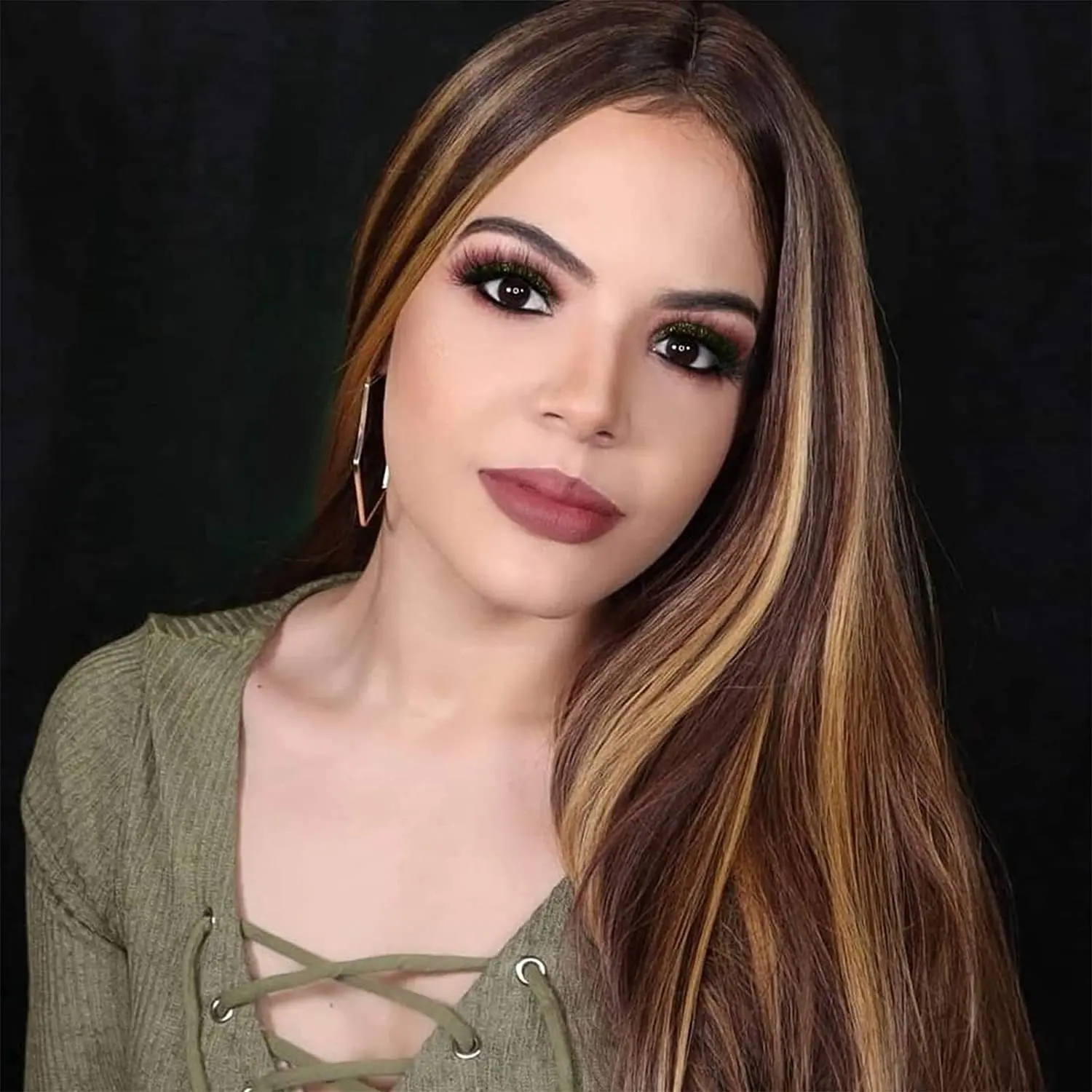 2021 Front Lace Synthetic Wig Highlight Honey Brown Straight Human Hair Lace Front Wig, Medium brown lace
2021 Front Lace Synthetic Wig Highlight Honey Brown Straight Human Hair Lace Front Wig, Medium brown lace