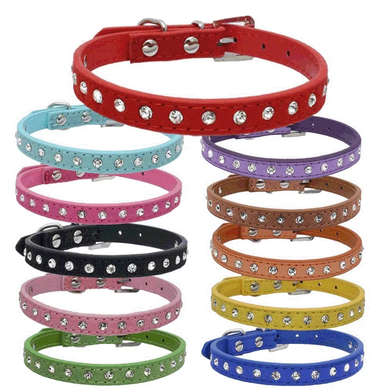11 Colors Bling Rhinestone PU Leather Pet Accessories Crystal Diamond Dog Collar and Leash For Small Large Dogs
11 Colors Bling Rhinestone PU Leather Pet Accessories Crystal Diamond Dog Collar and Leash For Small Large Dogs