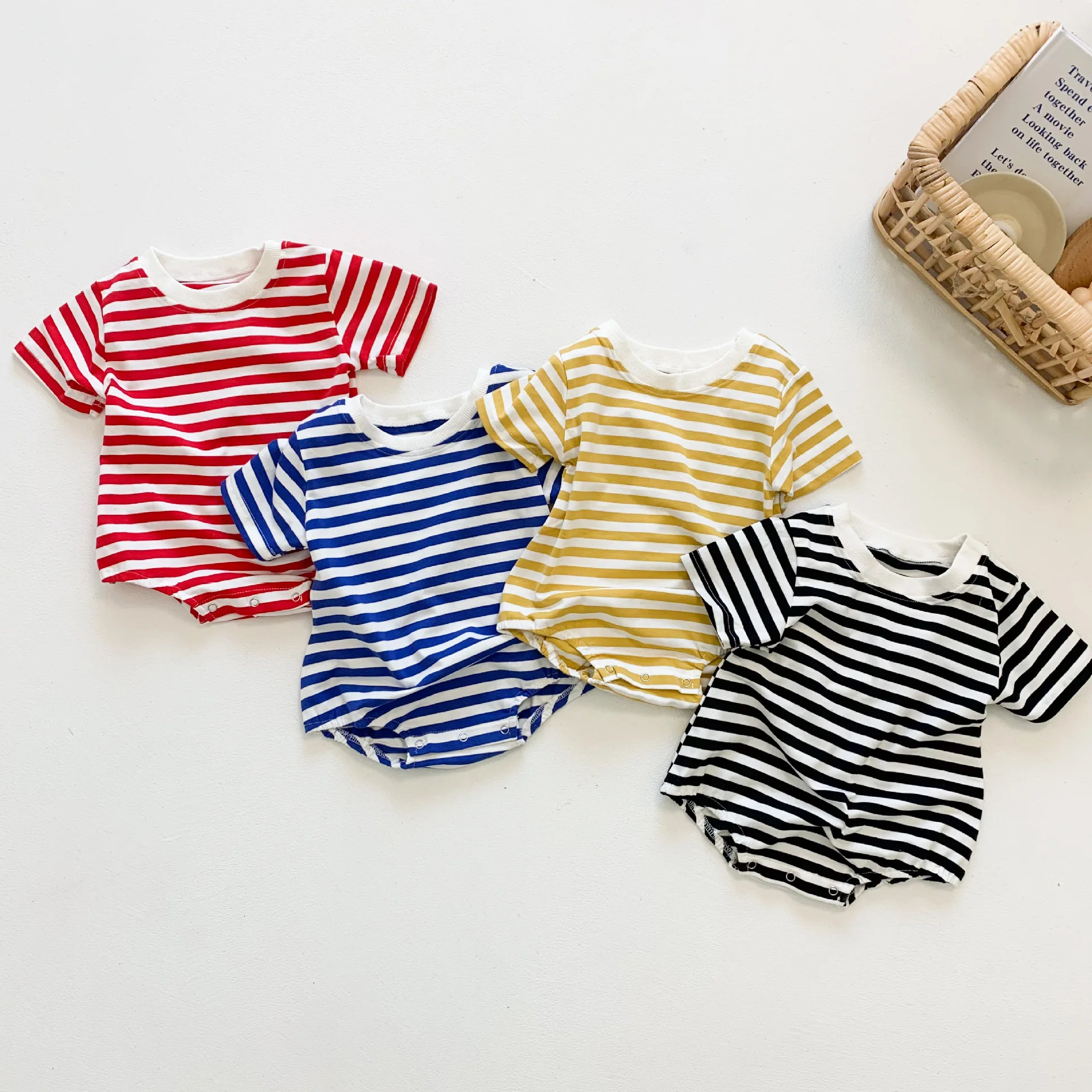 wholesale summer cotton high quality short sleeves Stripe clothes newborn Girl Baby Romper
wholesale summer cotton high quality short sleeves Stripe clothes newborn Girl Baby Romper