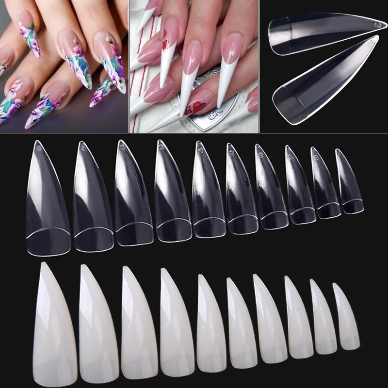600pcs/bag New Long Salon Nail Eagle Claw Half Cover Press On False Nails Tips, Clear/natural
600pcs/bag New Long Salon Nail Eagle Claw Half Cover Press On False Nails Tips, Clear/natural