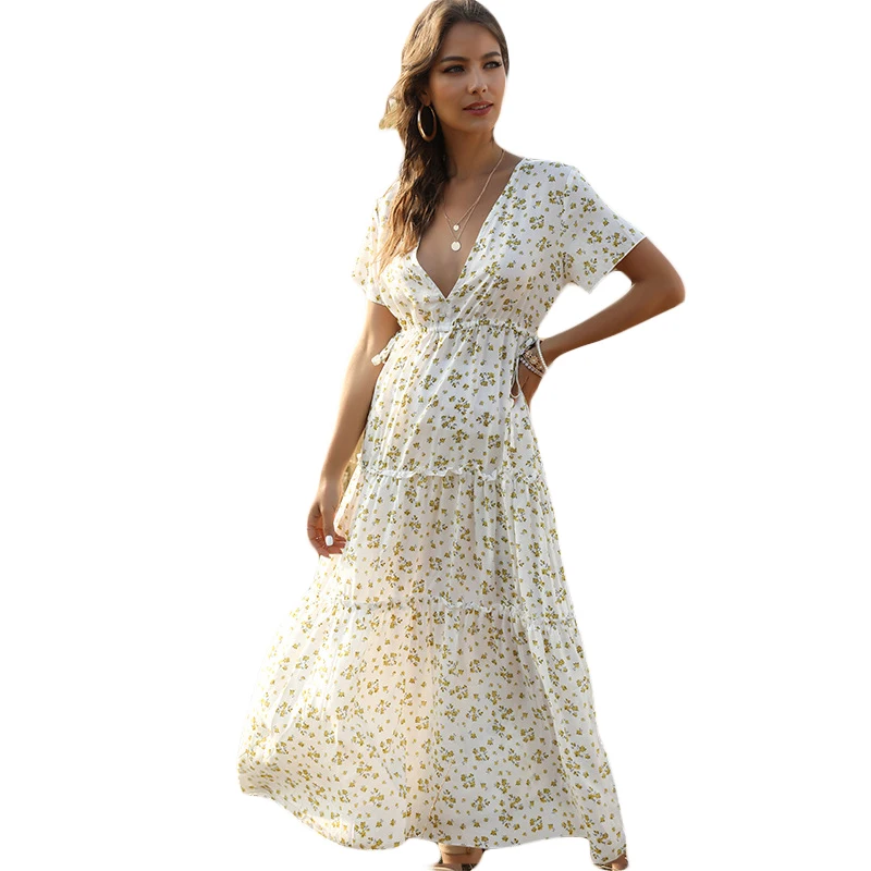 In Stock 2021 Summer MOQ 1 Pcs Women A Line Floral Printed V Neck Short Sleeve Casual Maxi Dress
In Stock 2021 Summer MOQ 1 Pcs Women A Line Floral Printed V Neck Short Sleeve Casual Maxi Dress